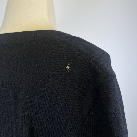 Vintage St. John Basics Santana Knit Sweater Short Sleeve Crew Neck Black Medium - Picture 6 of 9